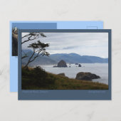 Haystack Rock, Oregon Aankondigingskaart (Voorkant / Achterkant)