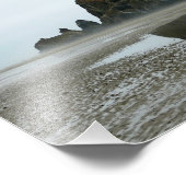 Haystack Rock Reflection, Cannon Beach, Oregon Foto Afdruk (Hoek)