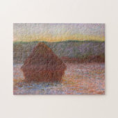 Haystack Thaw Sunset Monet Fine Art Legpuzzel (Horizontaal)