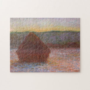 Haystack Thaw Sunset Monet Fine Art Legpuzzel