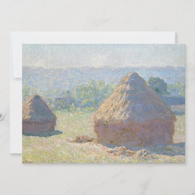 Haystacks Einde van Summer Claude Monet (Voorkant)