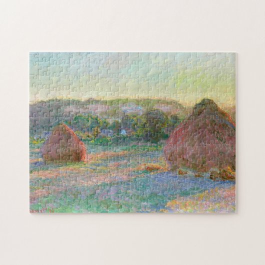 Haystacks Einde zomer Monet Fine Art Legpuzzel (Horizontaal)