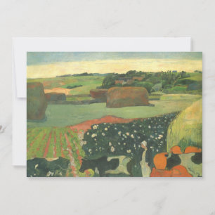 Haystacks in Bretagne door Paul Gauguin, kunst
