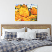 Haystacks in Provence door Vincent van Gogh Canvas Afdruk (Insitu (Slaapkamer))