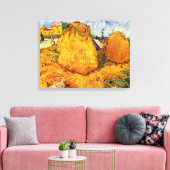 Haystacks in Provence door Vincent van Gogh Canvas Afdruk (Insitu (Woonkamer))
