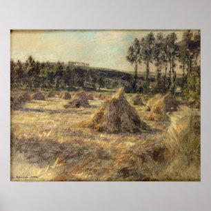 Haystacks in Sunset, 1906 Poster