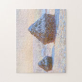 Haystacks Snow Effect Morning Monet Fine Art Legpuzzel (Verticaal)