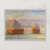 Haystacks, White Frost Effect van Monet Briefkaart (Voorkant)