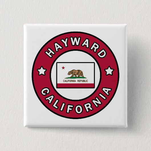 Hayward California Vierkante Button 5,1 Cm (Voorkant)