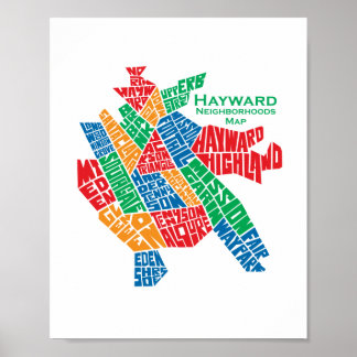Hayward Nabuurds Map Poster 8x10