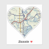 Hayward WI kaart Sticker (Vel)