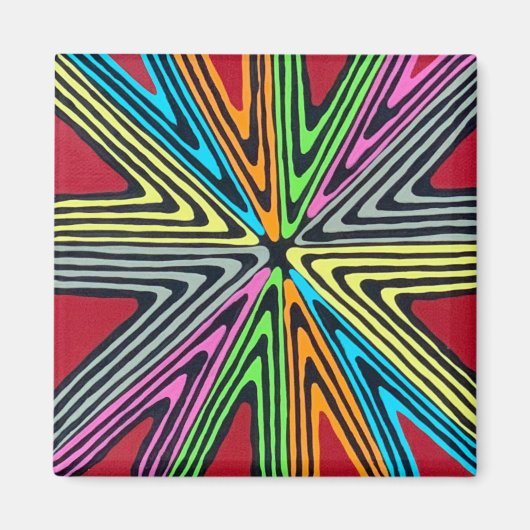 Haywire in Neon Magnet Magneet (Voorkant)