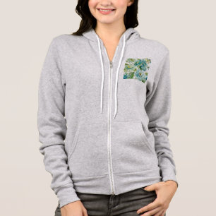 HAZ06 Cool Waterverf Floral.tif Hoodie