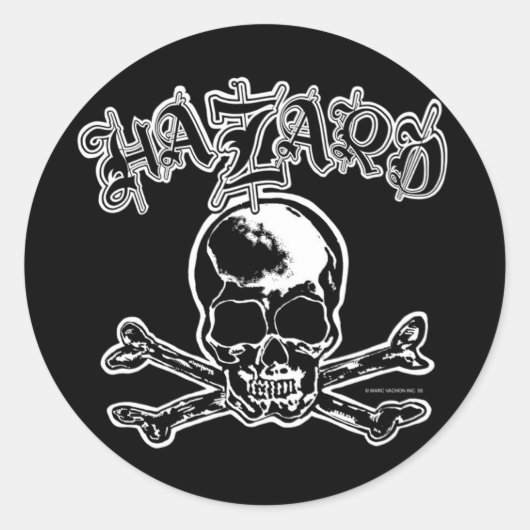 HAZARD ROUND STICKER (Voorkant)