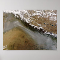 Haze langs het Himalaya-gebergte