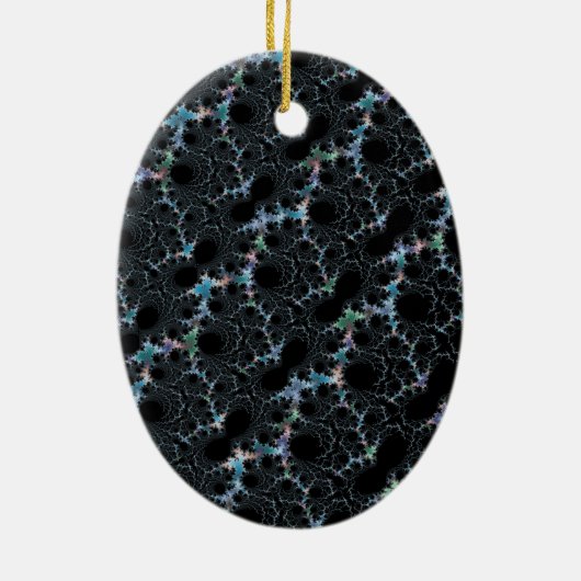 Haze - Mandelbrot Fractal Keramisch Ornament (Achterkant)