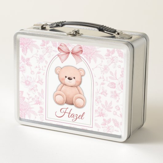 Hazel | Aangepaste Roze Teddybeer Nursery Design (Voorkant)