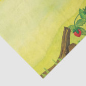 Hazel Dormouse Eet Wilde aardbei Tissuepapier (Detail)