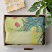 Hazel Dormouse Eet Wilde aardbei Tissuepapier (Geschenk)