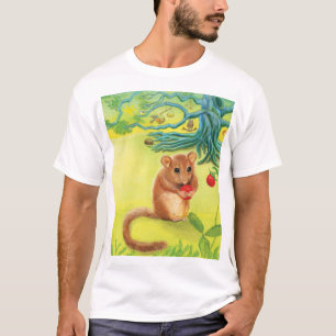 Hazel Dormouse Manger Wild Strawberry T-Shirt