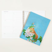 Hazel Dormouse sur une branche fleurie (Devant avec enveloppe)