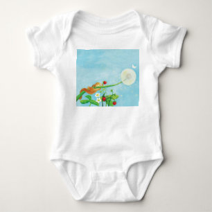 Hazel Dormouse, wilde aardbeien en dandelionpuff Romper