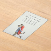 Hazel foto moderne bruiloft acryl uitnodigingen (Laagn)