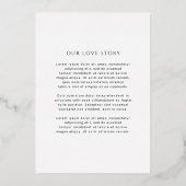 Hazel foto moderne bruiloft folie uitnodiging (Achterkant)