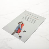 Hazel foto moderne bruiloft folie uitnodiging (Gedraaid)