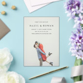 Hazel Photo Modern Wedding Save the Date Acryl Uitnodigingen (Insitu (Huwelijk))