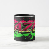 Hazel Prénom Graffiti red Green Tasse (Centre)