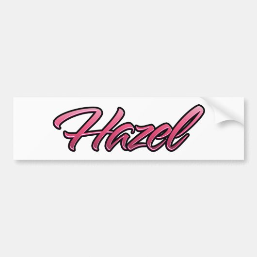 Hazel-roze Aufkleber-Sticker Bumpersticker (Voorkant)