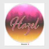 Hazel Vorname Name golden pink Aufkleber Sticker (Vel)