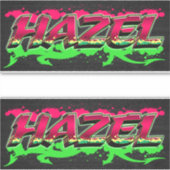 Hazel Vorname Name Graffiti Aufkleber Sticker (Devant)