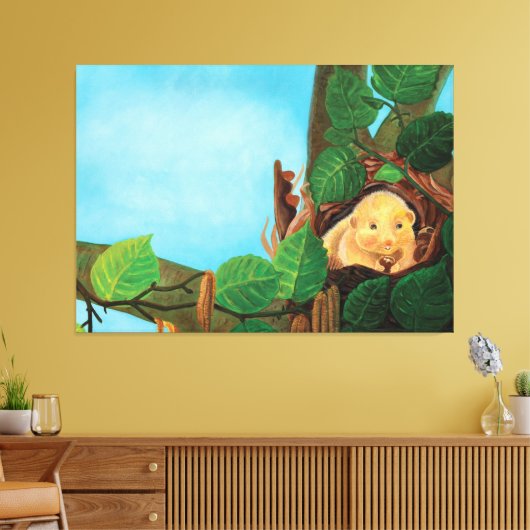 Hazelnoot Canvas Afdruk (Insitu (Woonkamer))