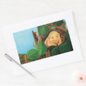 Hazelnoot Rechthoekige Sticker (Envelop)