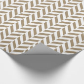 Hazelnut Herringbone Print Cadeaupapier (Hoek)