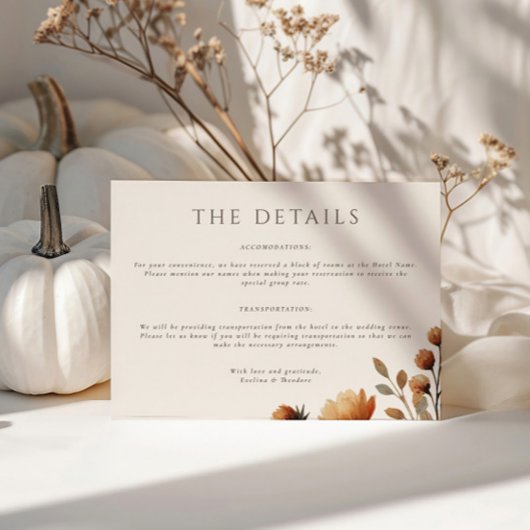 Hazelwood Landcape Mariage Détails Carte