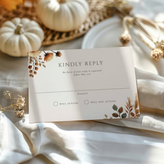 Hazelwood Landscape Wedding RSVP Kaart