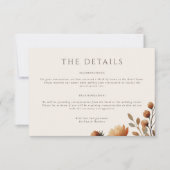 Hazelwood Landschap Wedding Details Kaart (Voorkant)