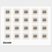 Hazelwood Wedding QR Code Vierkante Sticker (Vel)