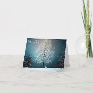 Hazen in de sneeuw (Yule) Feestdagen Kaart