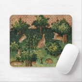 Hazen in een hout muismat (Met muis)