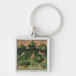 Hazen in een hout sleutelhanger