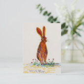 Hazen in Papavers Briefkaart (Staand voorkant)