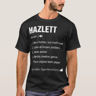 Hazlett Name Definition Retro Family Funny  T-shirt