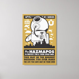 HazMaPoster_Bruin Canvas Afdruk