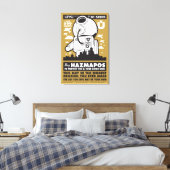 HazMaPoster_Bruin Canvas Afdruk (Insitu (Slaapkamer))