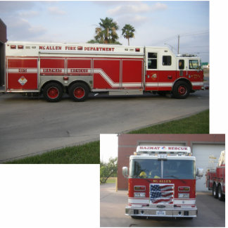 HazMat Rescue Fire Truck Staand Fotobeeldje