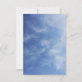 Hazy Clouds Blue Sky Foto slaat de datum op Kaart (Achterkant)